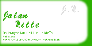 jolan mille business card